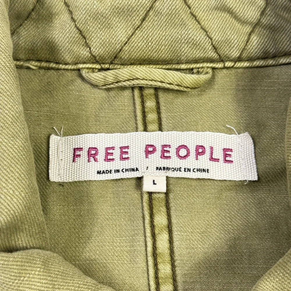 Free People Seize The Day‎ Oversided Military Jacket Womens Large Green
